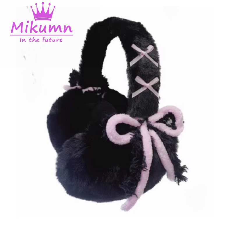 Earmuffs Foldable - Mikumn Harajuku Y2k لطيف الحلو القوس