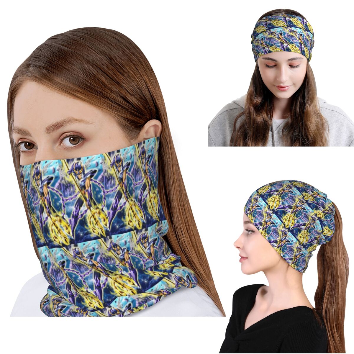 Knit Beanie Hat Warm - وشاح للرقبة بتصميم فونيكس إيكى من