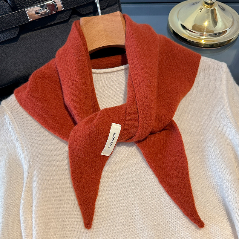 Shawl Wrap Winter - 100% الصوف الكورية نمط محبوك الثلاثي