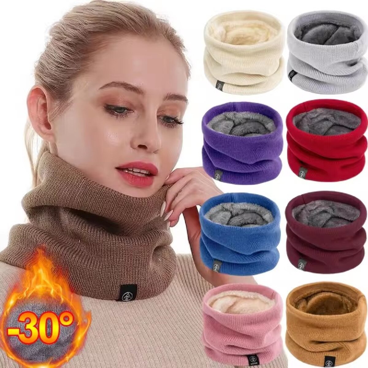 Winter Headband Fleece - الصلبة الشتاء أفخم الخمار الصوفية الحياكة