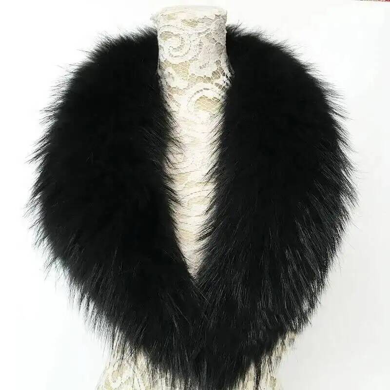طوق فراء راكون طبيعي للنساء ،  - مراجعة Shawl Wrap Winter وسعره