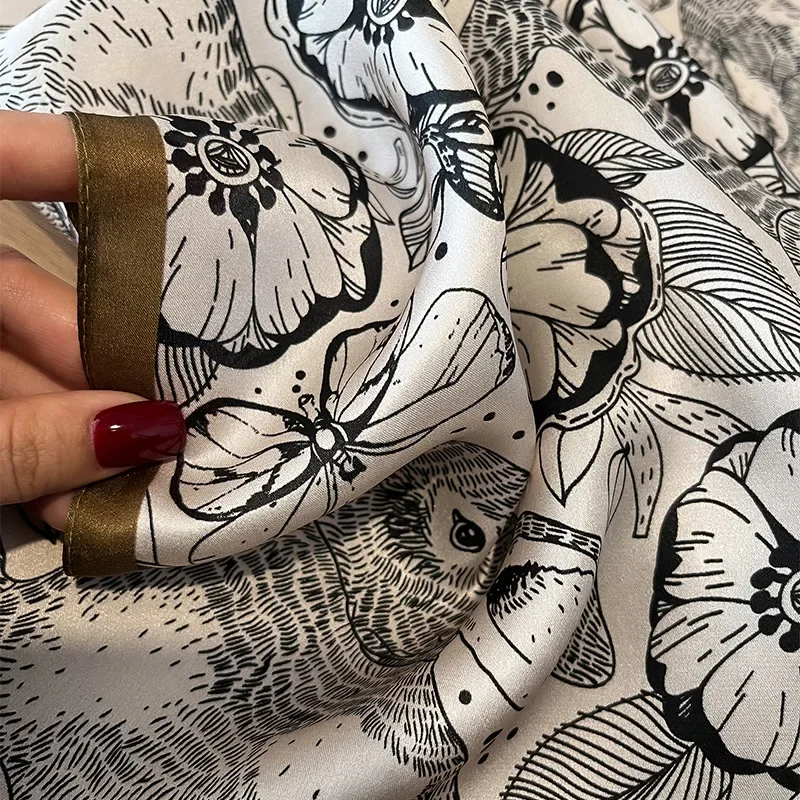 100% مربع الحرير للنساء الكلاس - مراجعة Shawl Wrap Winter وسعره
