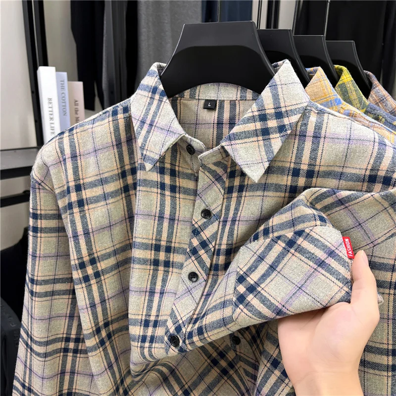 قمصان رجالية طويلة بنمط مربعات - مراجعة Flannel Shirt Lined وسعره
