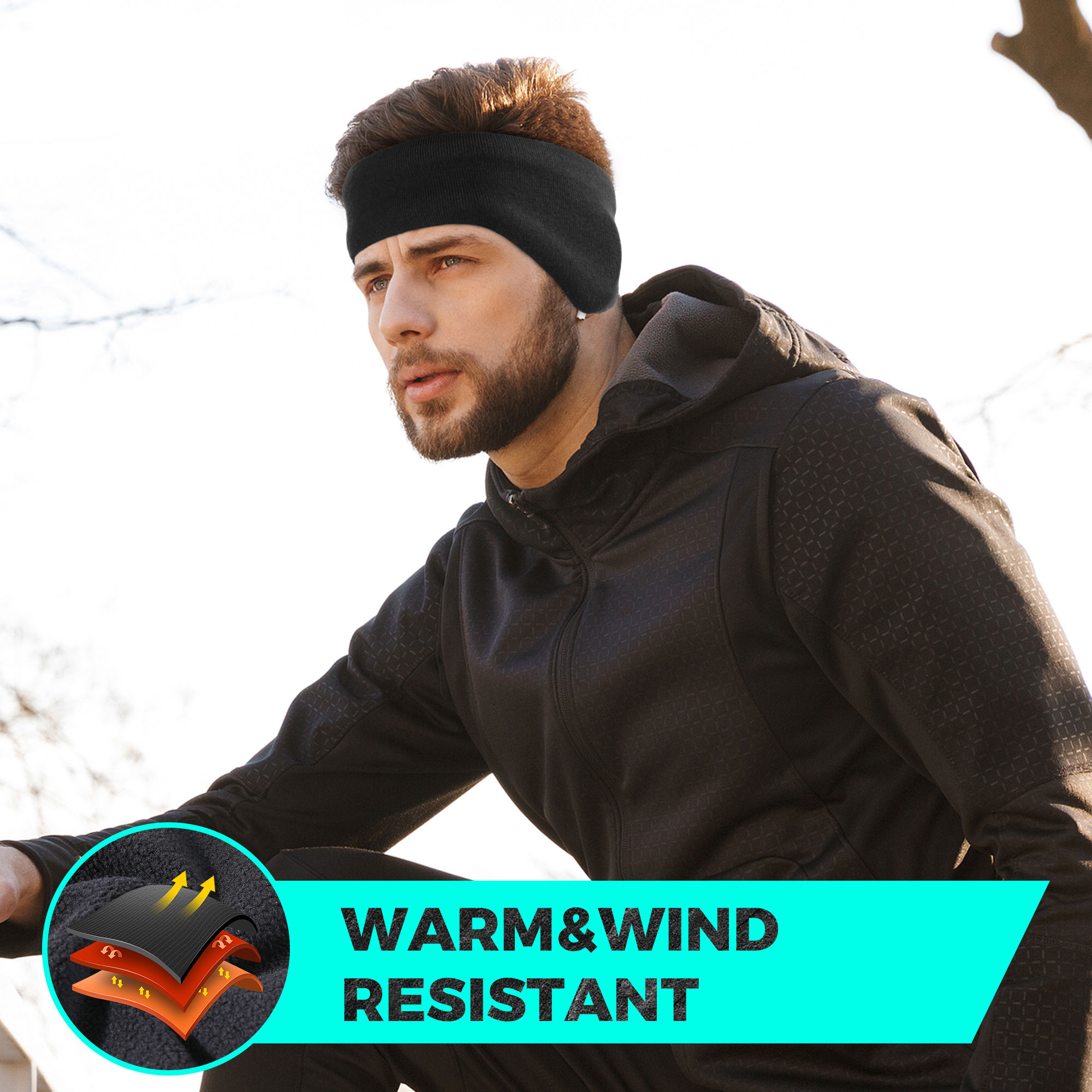 الشتاء الصوف باندانا طبقة مزدو - مراجعة Winter Headband Fleece وسعره