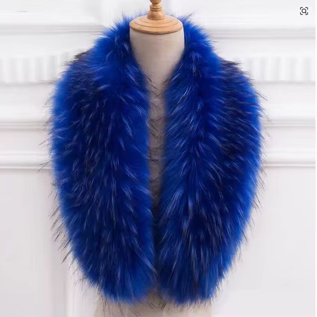 الفراء الطبيعي طوق ريال الراكو - مراجعة Shawl Wrap Winter وسعره