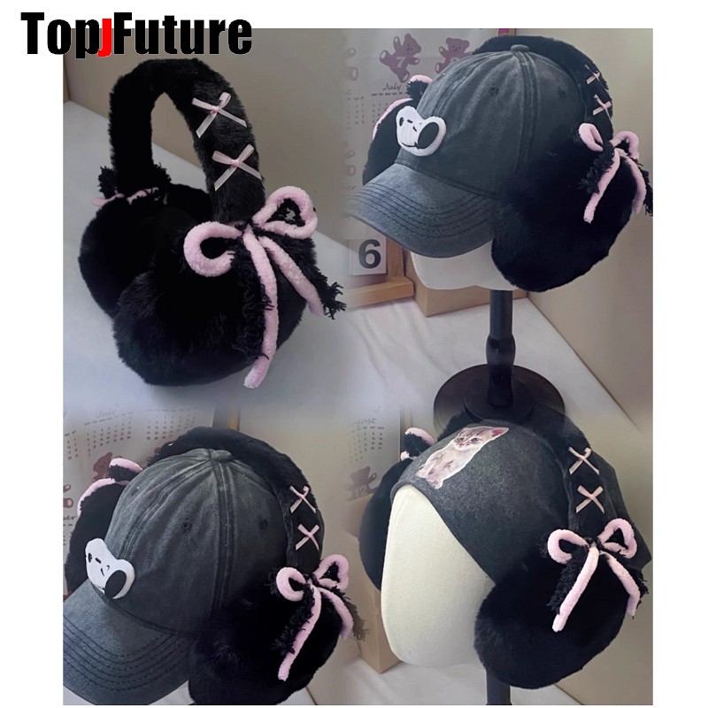 Harajuku Y2k لطيف الحلو لوليتا - مراجعة Earmuffs Foldable وسعره