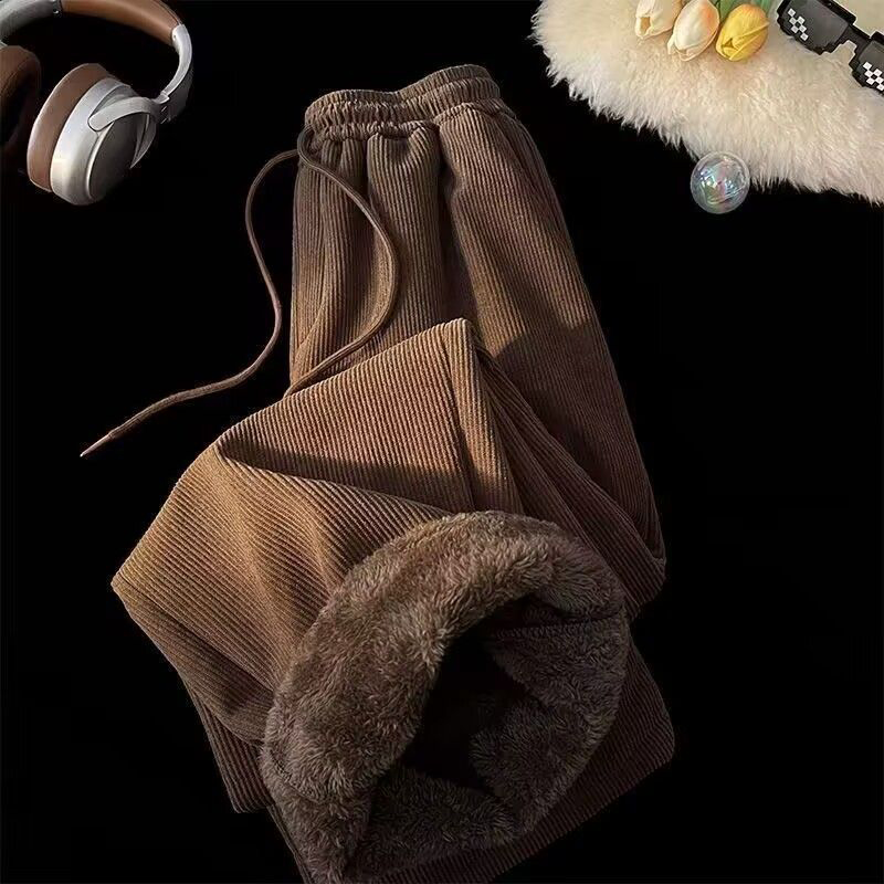 سروال قصير واسع الساق للنساء ش - مراجعة Corduroy Pant Warm وسعره