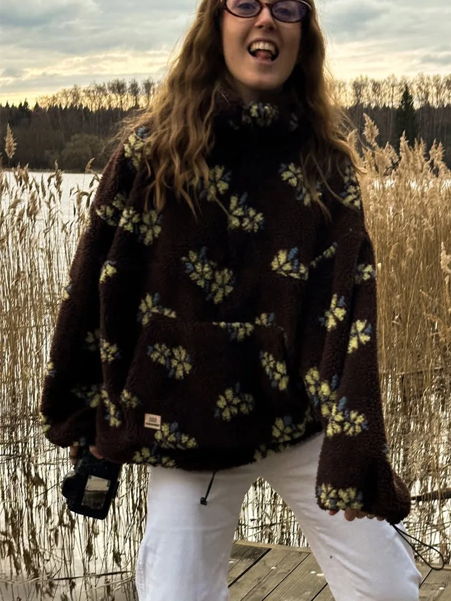 الخريف الشتاء المرأة شيربا الأ - مراجعة Sherpa Hoodie Fleece وسعره